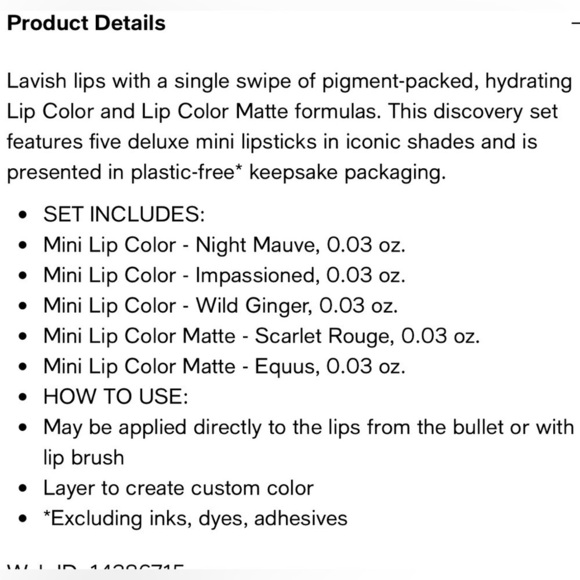 Tom FORD 5-Pc. Lip Color Discovery Collection Matte and Gloss Lipstick Set NEW - Picture 11 of 11